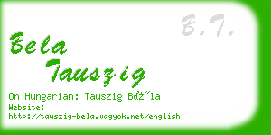 bela tauszig business card